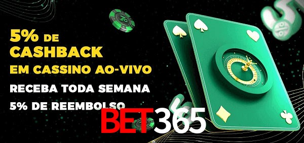 Promoções do cassino ao Vivo bet365